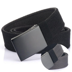 Double sided Canvas Belt Young Men's Buckle Belt