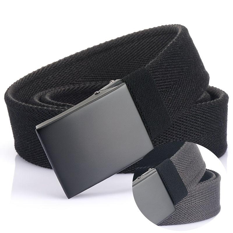 Double sided Canvas Belt Young Men's Buckle Belt