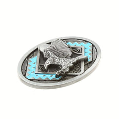 Geometric Pattern Eagle Belt Buckle for Men