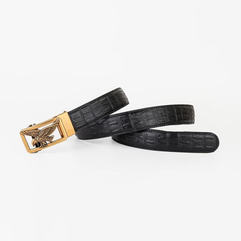 Men's Two Layer Cowhide Eagle Head Belt
