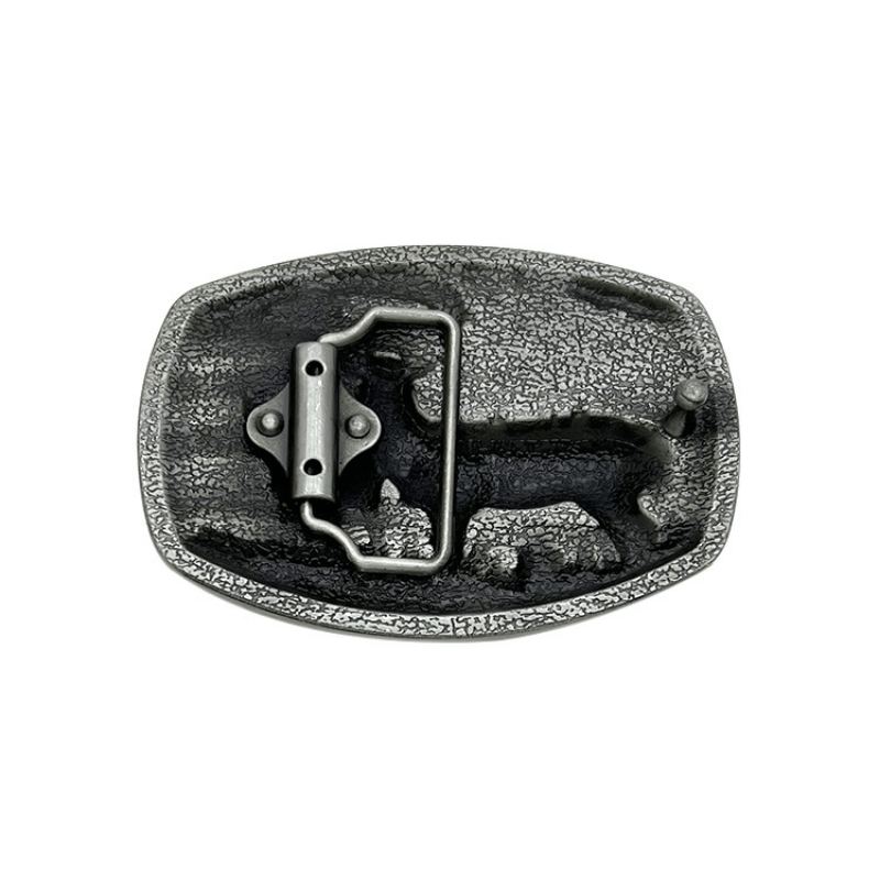 Zinc Alloy Elk Belt Buckle Western Cowboy Style Retro Casual Unisex