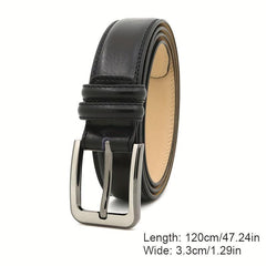 Men's Leather Business Belt for Jeans Pants