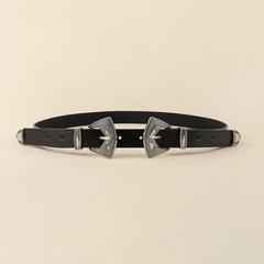 Women Men Retro Belt Punk 2 Personalized Wide PU Leather