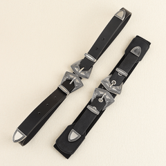 Women Men Retro Belt Punk 2 Personalized Wide PU Leather