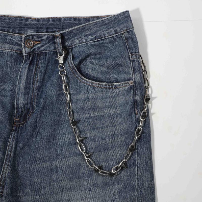 Men's Spiked Iron Chain Pants Chain