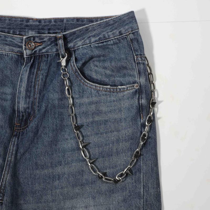 Men's Spiked Iron Chain Pants Chain