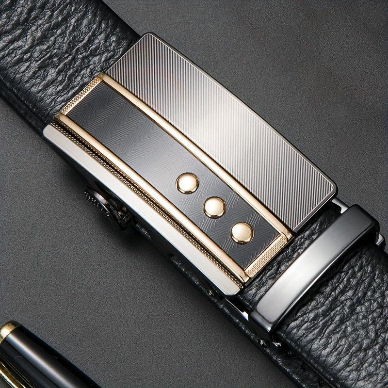 Men's Automatic Buckle Leather Business Casual Belt