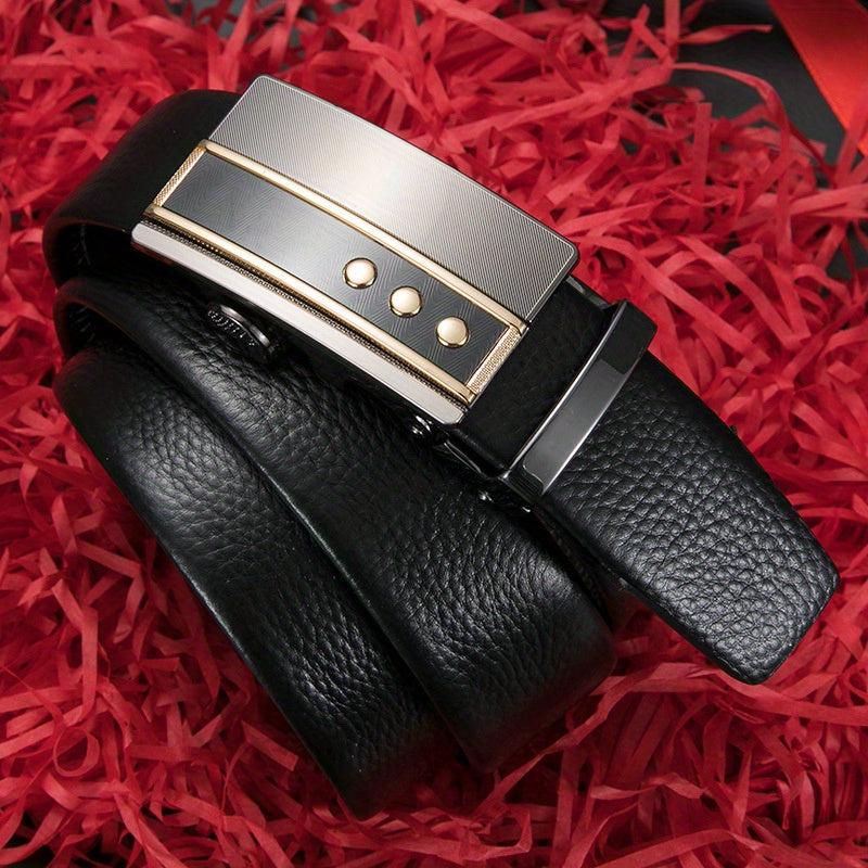 Men's Automatic Buckle Leather Business Casual Belt