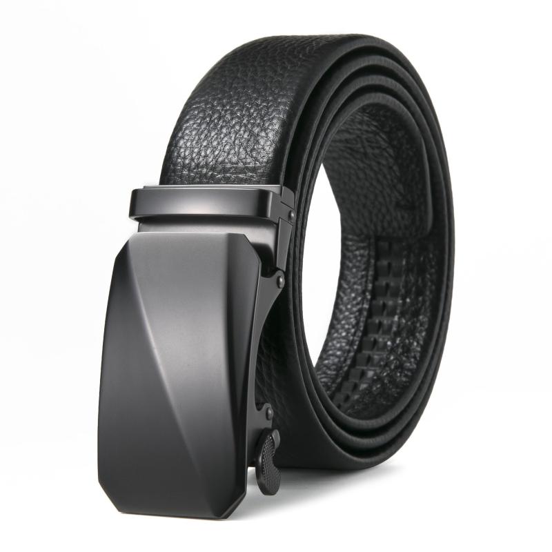 Cowhide Men's Automatic Buckle Belt Leather Business Casual Pants Belt