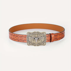 Embossed Leather Belt Casual Business Belt For Men