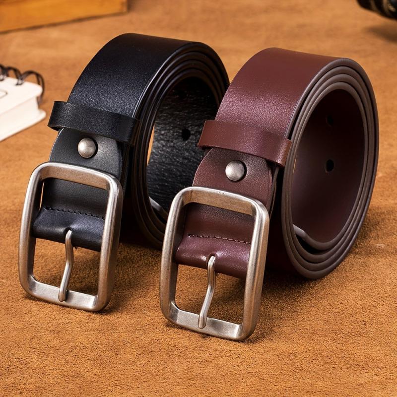 Casual Men's Leather Belt Retro Top Layer Cowhide Belt