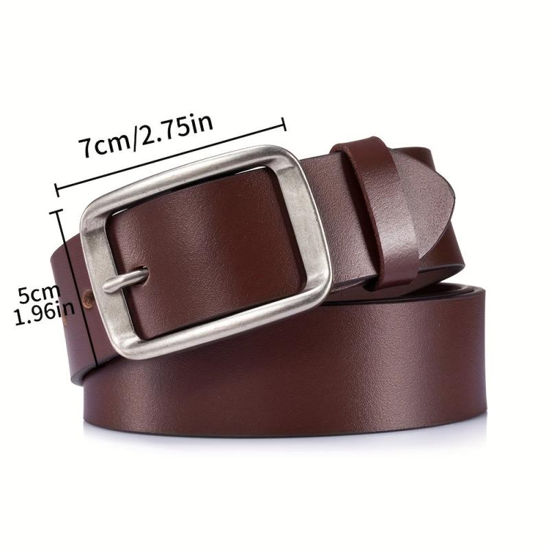 Casual Men's Leather Belt Retro Top Layer Cowhide Belt