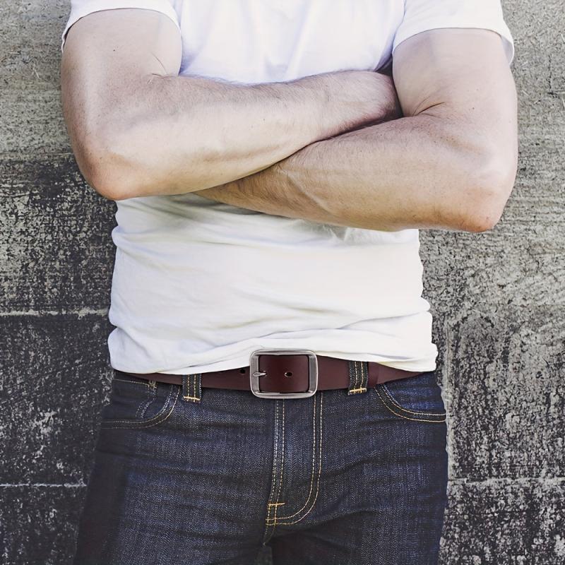 Casual Men's Leather Belt Retro Top Layer Cowhide Belt