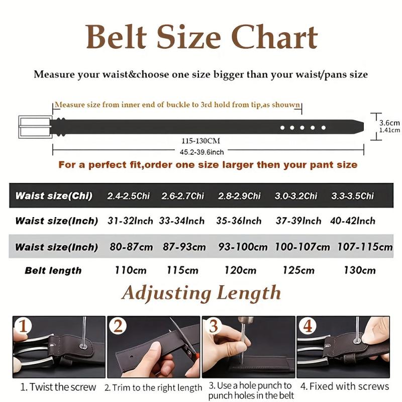 Casual Men's Leather Belt Retro Top Layer Cowhide Belt