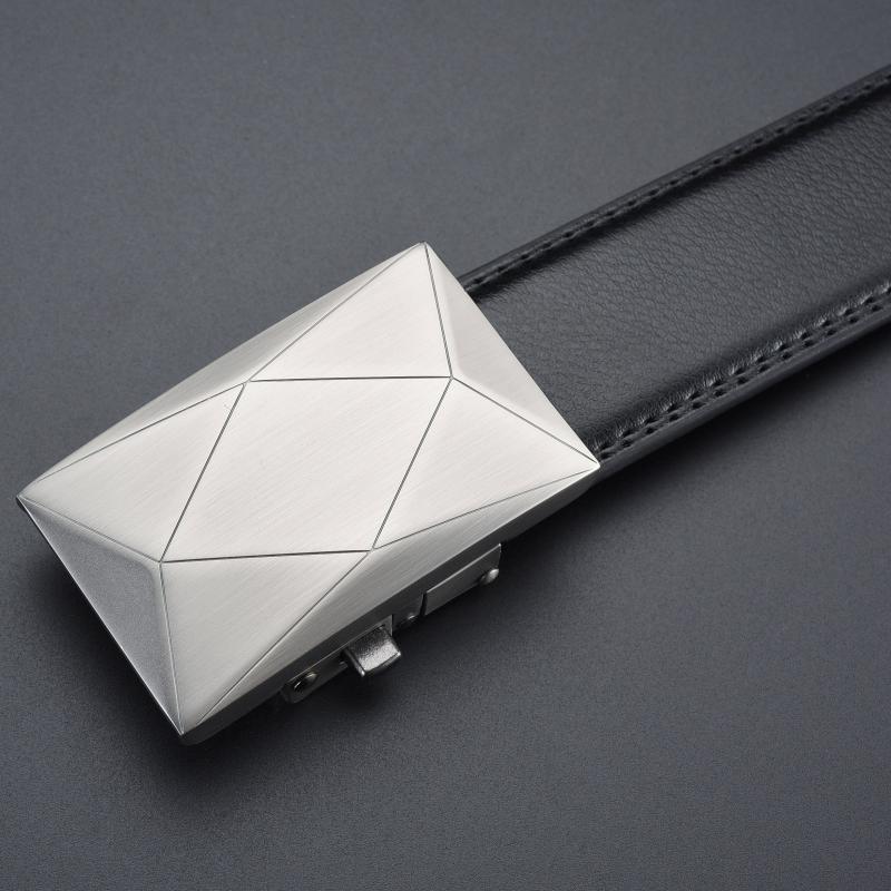High end Men's Leather Business Belt with Automatic Buckle