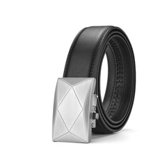 High end Men's Leather Business Belt with Automatic Buckle