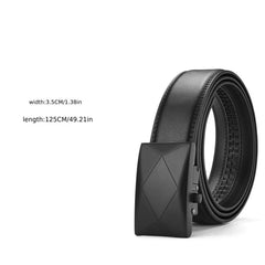 High end Men's Leather Business Belt with Automatic Buckle
