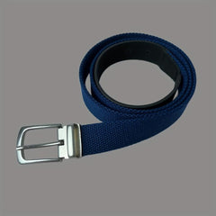 Youth Casual Woven Canvas Leather Belt for Men