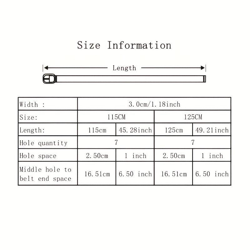 Youth Casual Woven Canvas Leather Belt for Men