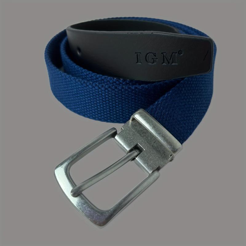Youth Casual Woven Canvas Leather Belt for Men