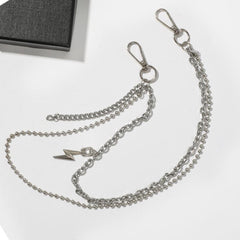 Men's Lightning Necklace Pants Chain with Beads