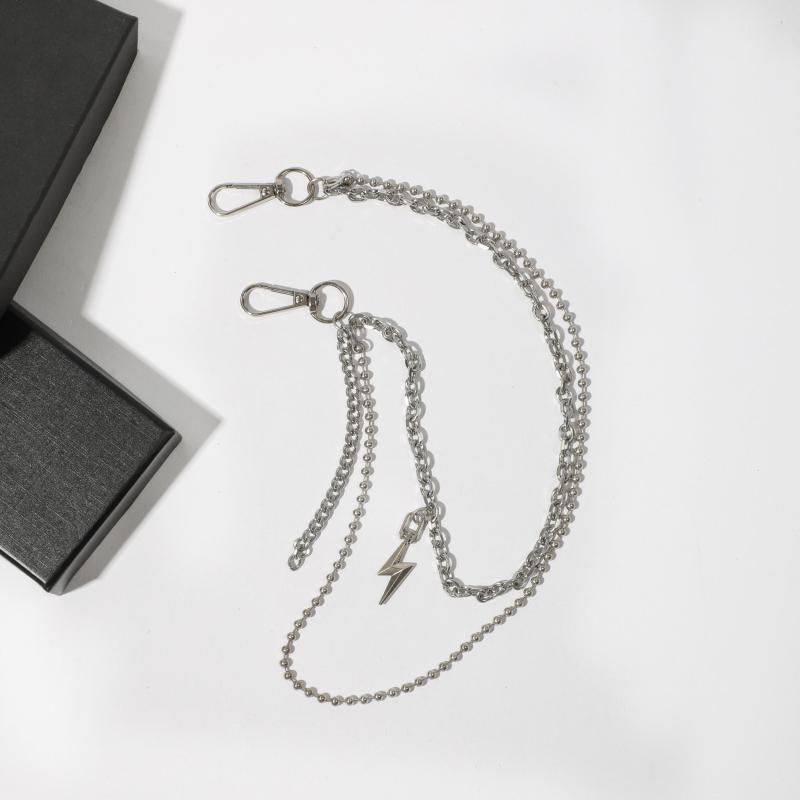 Men's Lightning Necklace Pants Chain with Beads