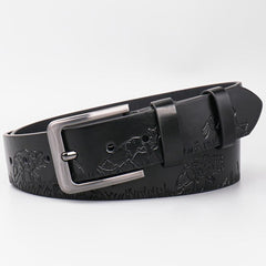 Forest Kingdom Animal Pattern Men's Casual PU Leather Belt