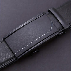 Men's Leather Belt Automatic Buckle Business Casual Light Board Belt