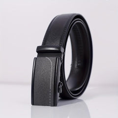 Men's Leather Belt Automatic Buckle Business Casual Light Board Belt