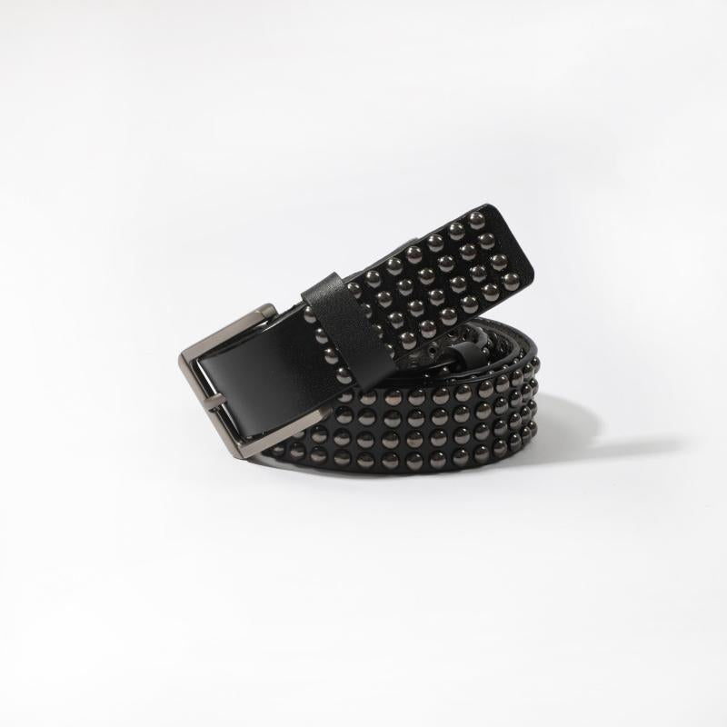 Men's PU Leather Punk Rivet Head Belt