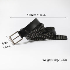 Men's PU Leather Punk Rivet Head Belt