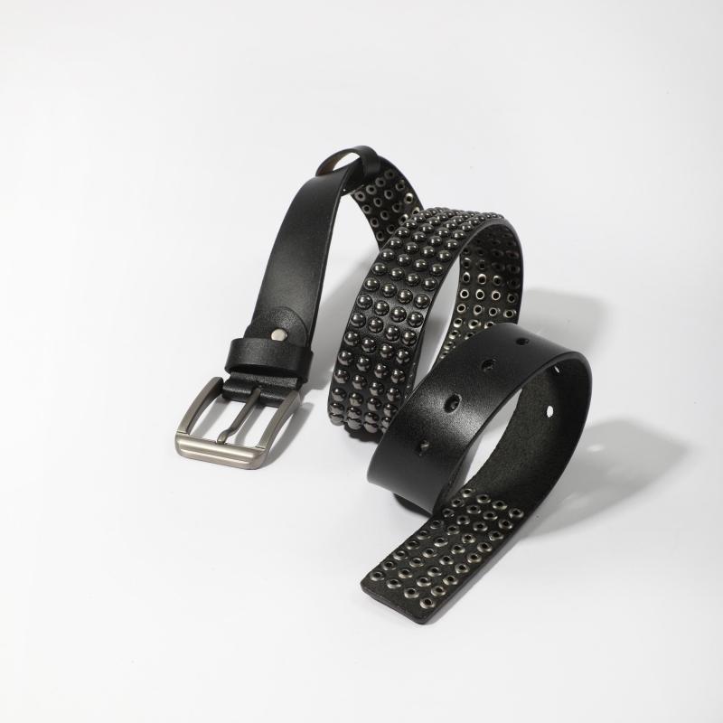 Men's PU Leather Punk Rivet Head Belt