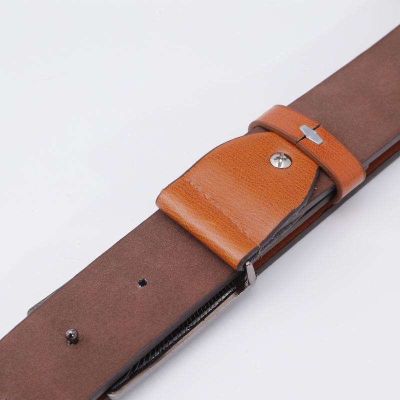 Antique Smooth Buckle Belt Business Casual Vintage Leather Belt