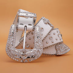 Faux Diamond Cross Banquet Party Belt Hip Hop Punk Men