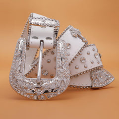 Faux Diamond Cross Banquet Party Belt Hip Hop Punk Men