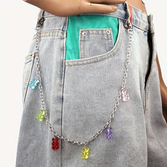 Acrylic Pendant Tassel Waist Chain Metal Dress Belt
