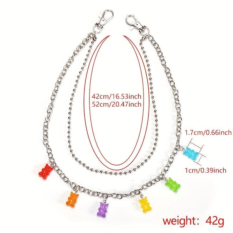 Acrylic Pendant Tassel Waist Chain Metal Dress Belt
