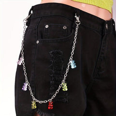 Acrylic Pendant Tassel Waist Chain Metal Dress Belt