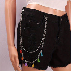 Acrylic Pendant Tassel Waist Chain Metal Dress Belt