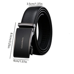 Men's Leather Belt Automatic Buckle Business Casual Gift