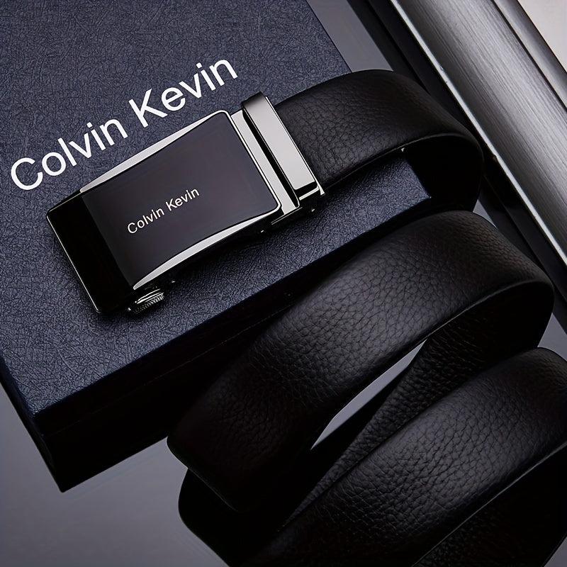 Men's Leather Belt Automatic Buckle Business Casual Gift