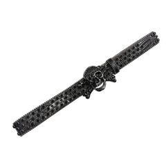 Men's Rhinestone Skull Buckle Western Belt