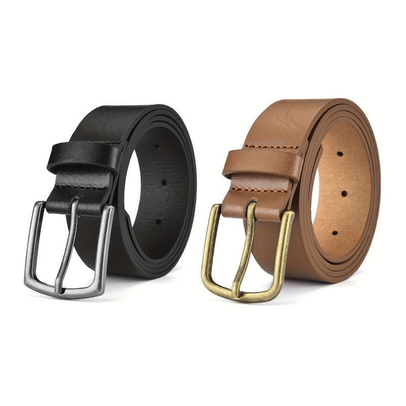 PU Needle Alloy Belt Casual Cowboy Belt Jeans Belt For Men