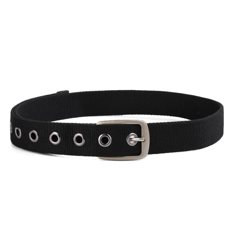 Alloy Stripe Pin Buckle Casual Jeans Canvas Belt