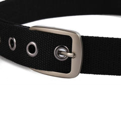 Alloy Stripe Pin Buckle Casual Jeans Canvas Belt