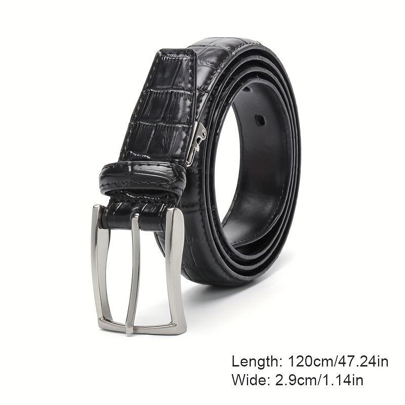 Leather Buckle Belt Men's Business Belt for Suit Pants