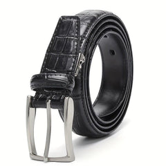 Leather Buckle Belt Men's Business Belt for Suit Pants