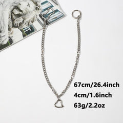 Casual Men's Bone Love Pants Chain Belt Accessory