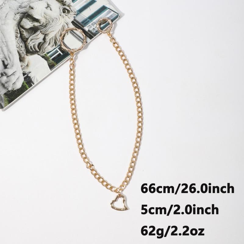 Men's Bamboo Circle Love Pants Chain Belt Direction