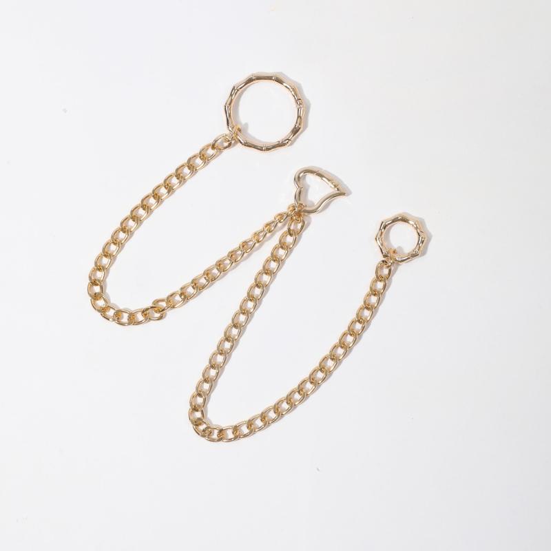 Men's Bamboo Circle Love Pants Chain Belt Direction